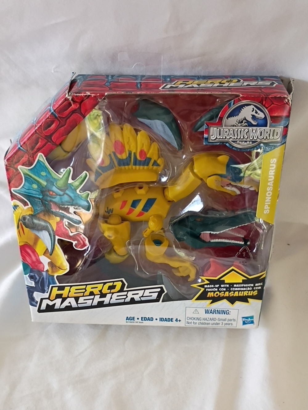 NIB Jurassic World Hero Mashers Yellow Spinosaurus Kids Action Figure